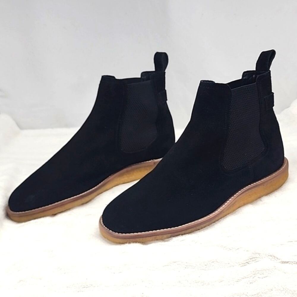 RESERVED FOOTWEAR NEW YORK MAKSIM BLACK SUEDE CHELSEA BOOT MENS 7.5 NWOB